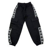 DANIELE ALESSANDRINI pantalone tuta tinta unita con logo Nero per Bambino 1231PF00097 NERO DANIELE ALESSANDRINI 