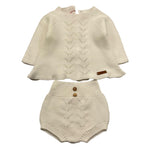 CND completo 2 pezzi maglia-culotte tinta unita Bianco per Neonato 949564 BIANCO CND 