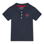 Guess Polo Mezza Manica Tinta Unita con Logo per Neonato I82P02K5DS0 BLU GUESS 