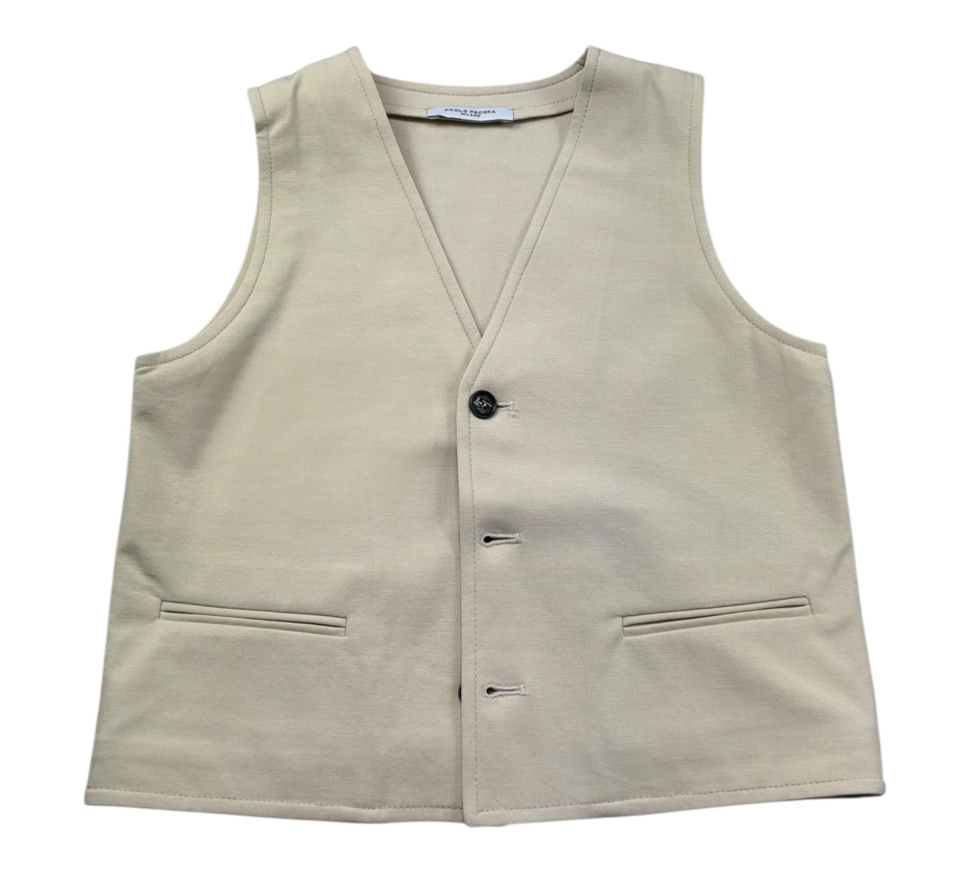 Paolo Pecora Gilet Tinta Unita per Bambino PP4208 SABBIA PAOLO PECORA 
