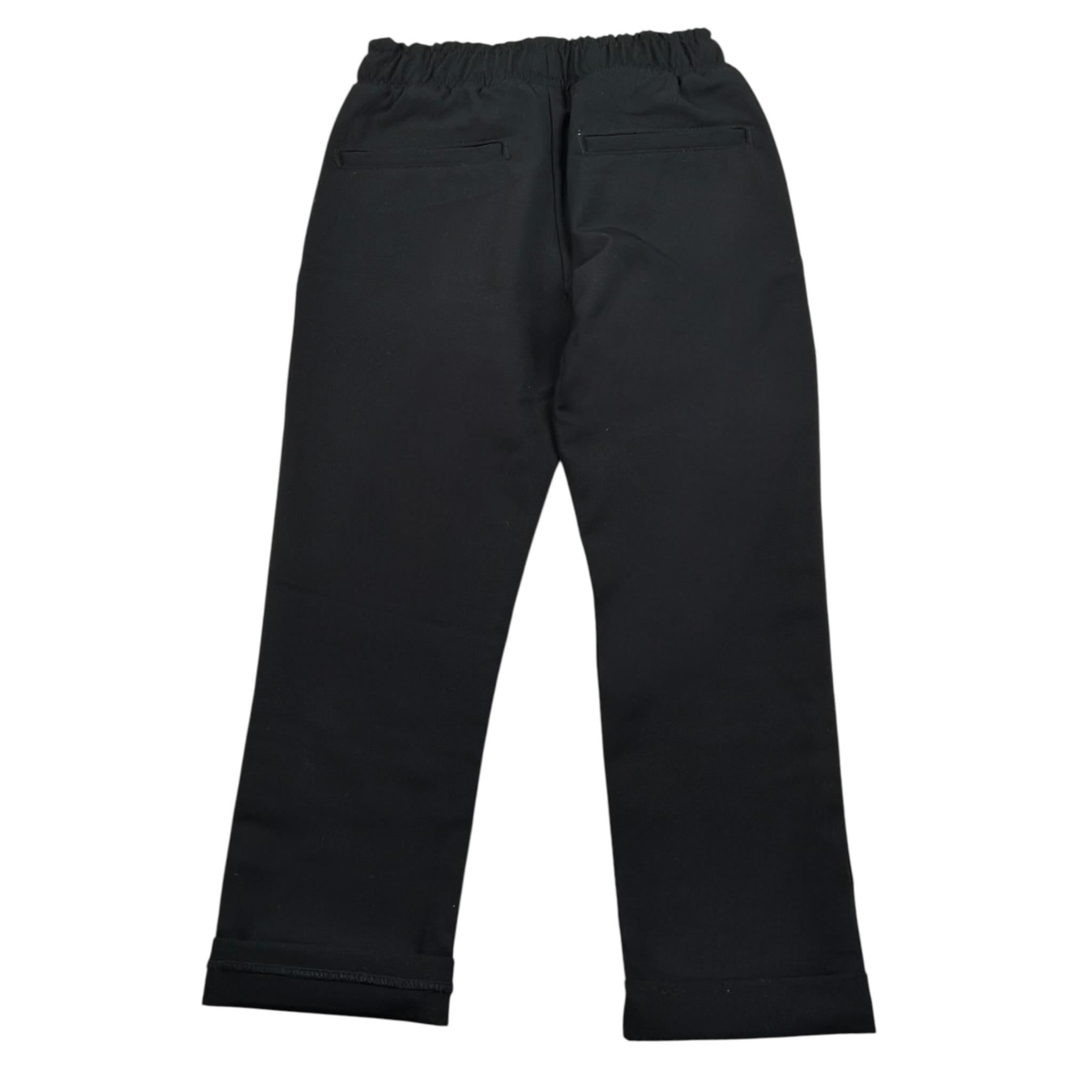 Over-D Pantalone tinta unita con Elastico In Vita Nero per Bambino 1505 NERO OVER-D 