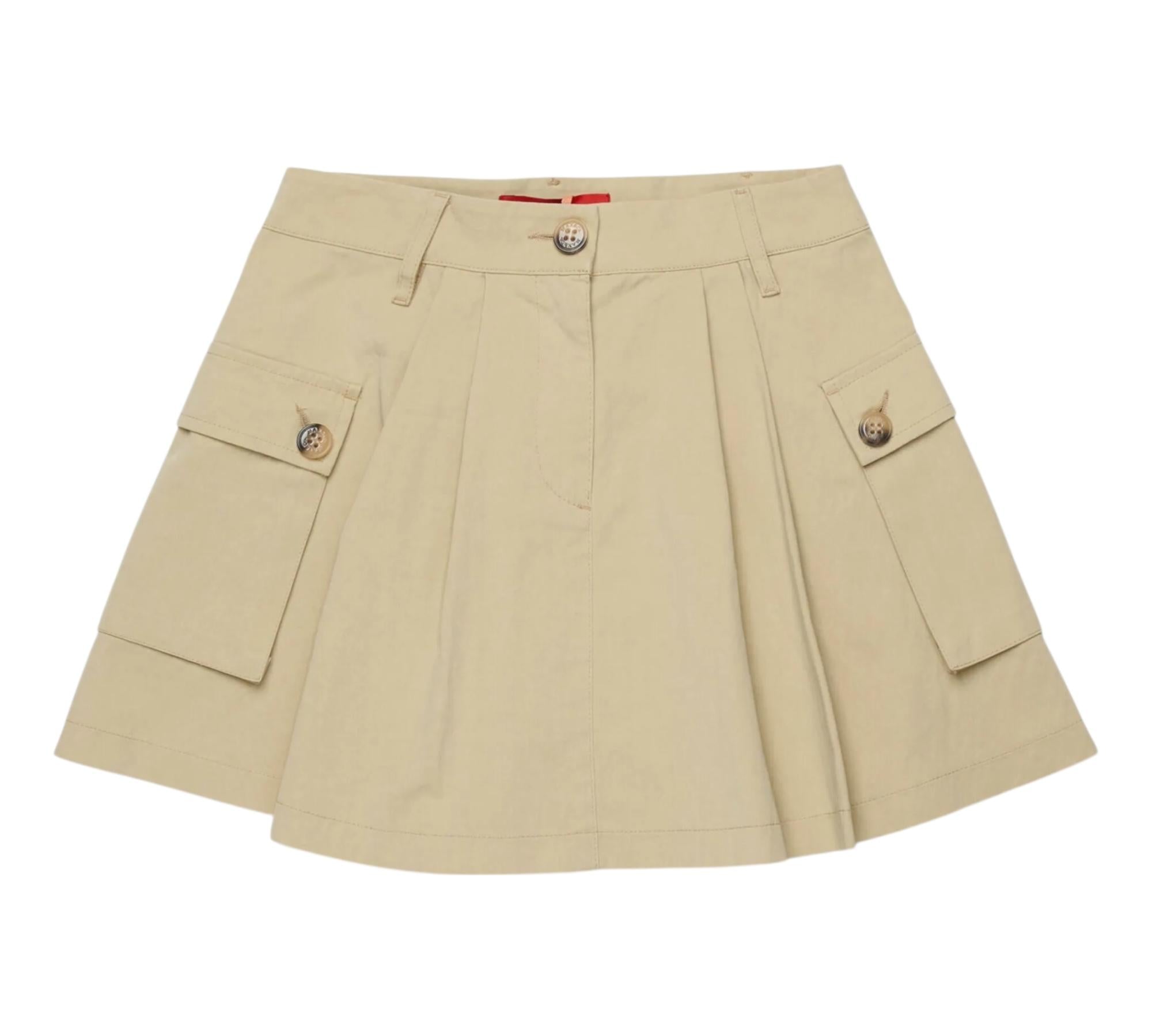 Max&Co. Gonna Tinta Unita con Tasche per Bambina MX0132X BEIGE MAX&Co. 