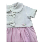 Le Bebe Pagliaccetto Mezza Manica Bicolore per Neonata LBG6300 BIANCO/ROSA LE BEBE 