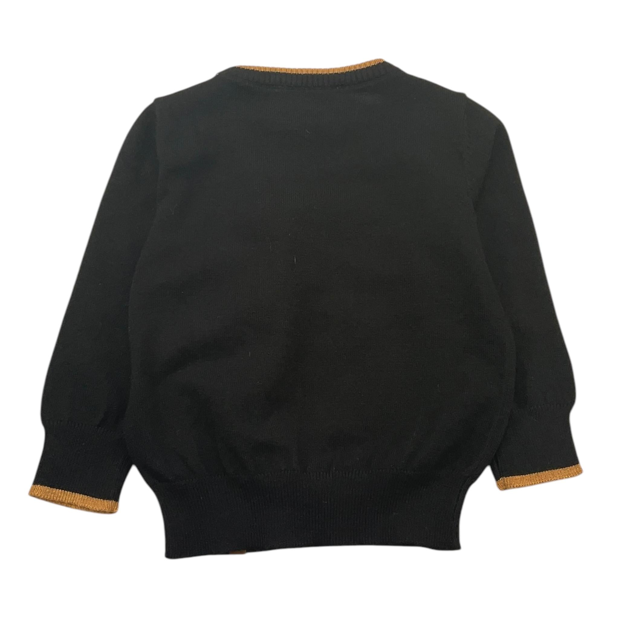 TRUSSARDI maglia girocollo tinta unita con taschino Nero per Neonato TIA25079MA NERO TRUSSARDI 