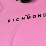 John Richmond Abito Tinta Unita Giromanica con Stampa per Bambina RGP26033VE ROSA JOHN RICHMOND 