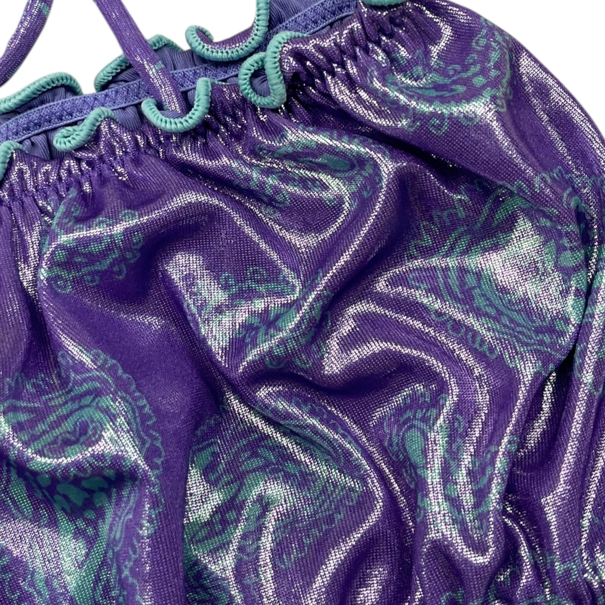 F**K Costume 2 Pezzi Tinta Unita Fascia-Slip per Bambina FK2193299 VIOLA F**K 