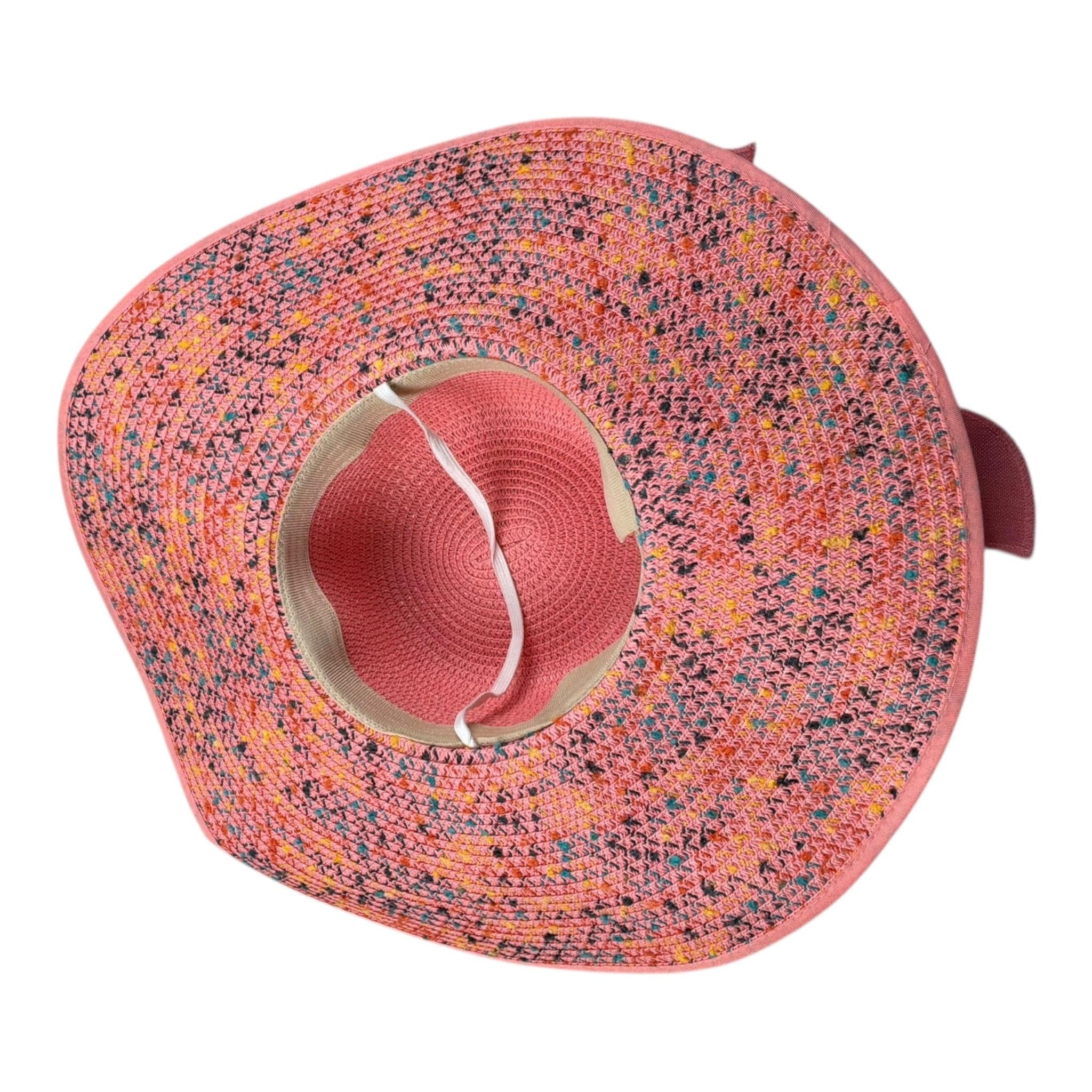 Fun & Fun Cappello In Paglia Tinta Unita con Fiocco per Bambina FNJAC12218 ROSA FUN & FUN 