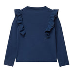 GUESS shirt girocollo tinta unita con rouches Blu per Neonata K4YI30K6YW4 BLU GUESS 