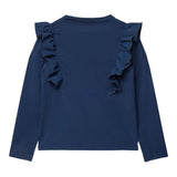 GUESS shirt girocollo tinta unita con rouches Blu per Neonata K4YI30K6YW4 BLU GUESS 