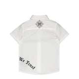 John Richmond Camicia Mezza Manica Tinta Unita con Stampa per Neonato RIP22092CA BIANCO JOHN RICHMOND 