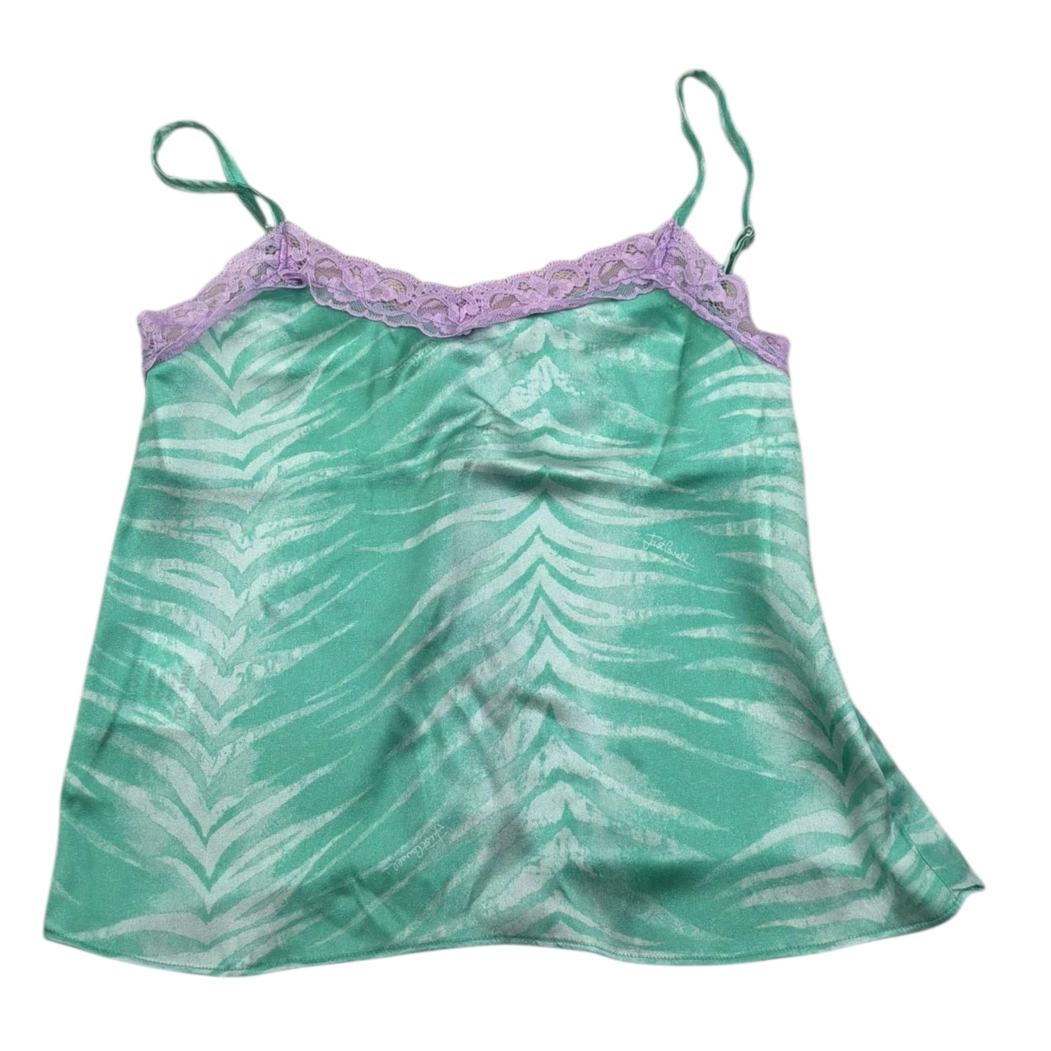 Just Cavalli Top Bicolore con Ricami per Bambina JGP26225TO VERDE JUST CAVALLI 