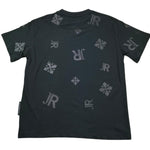 John Richmond T-Shirt Girocollo Tinta Unita con Stampa per Bambino RBP26041TS NERO JOHN RICHMOND 