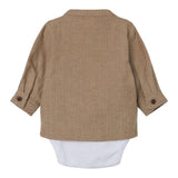 NAME.IT camicia body manica lunga Beige per Neonato 13221372 BEIGE NAME.IT 