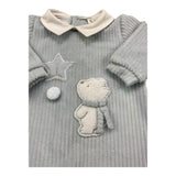 LALALU' tutina tinta unita con stampa Azzurro per Neonato TCL1NX AZZURRO LALALU' 