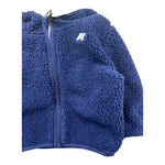 K-WAY felpa tinta unita teddy con zip e cappuccio Blu per Neonato K41478W BLU K-WAY 