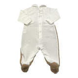 MARLU' tutina bicolore con stampa Bianco per Neonato IB5614 BIANCO MARLU' 