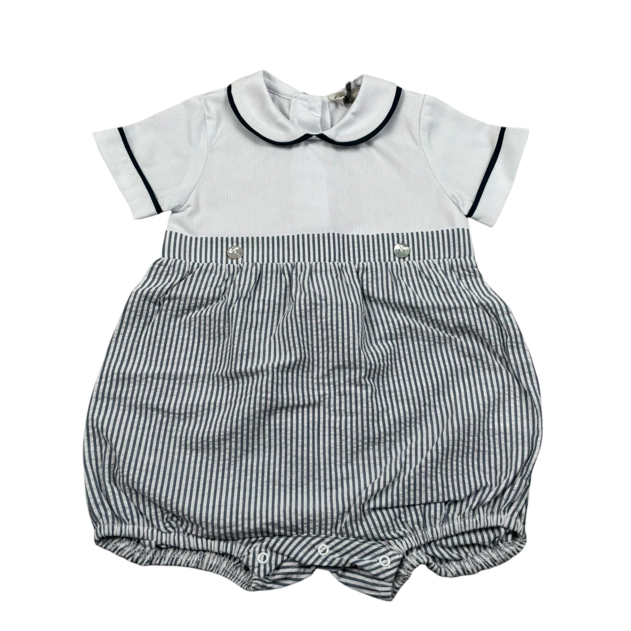 J.O. Milano Pagliaccetto Mezza Mania Fantasia A Righe per Neonato 571B1 BIANCO J.O. MILANO 