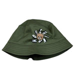 Moschino Cappello Modello Pescatore Tinta Unita con Stampa per Neonato MNX057 VERDE MOSCHINO 