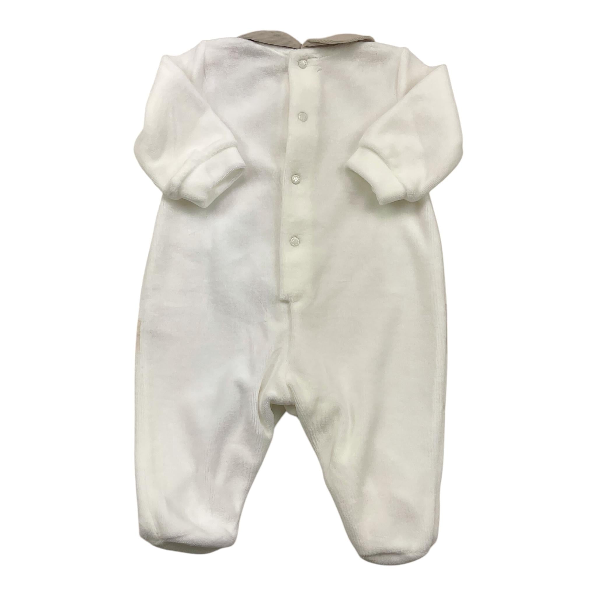 BARCELLINO tutine tinta unita con stampa Bianco per Neonata 115601 BIANCO BARCELLINO 