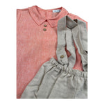 Juliana Completo 2 Pezzi Camicia-Pagliaccetto per Neonato 25199 SALMONE JULIANA 