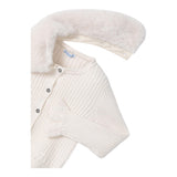 MAYORAL cardigan tinta unita con collo pelliccia Panna per Bambina 4309 PANNA MAYORAL 