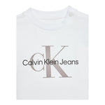 Calvin Klein T-Shirt Tinta Unita con Logo per Neonato IN0IN00011 BIANCO CALVIN KLEIN 