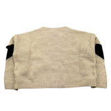 PLEASE maglia girocollo tinta unita con range Beige per Bambina NB95234G66 BEIGE PLEASE 
