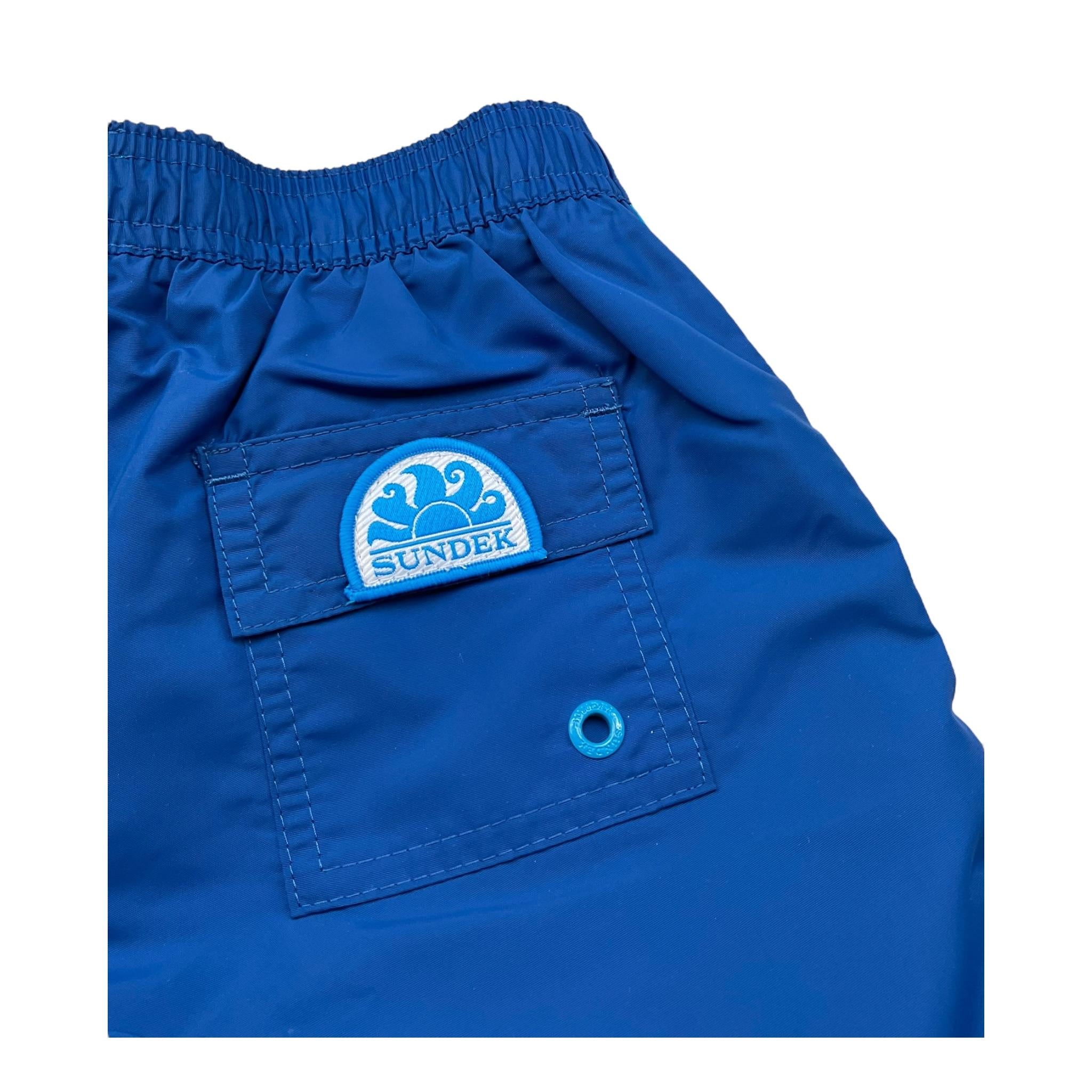 Sundek Costume Tinta Unita con Logo per Bambino B700BDTA100 BLU SUNDEK 