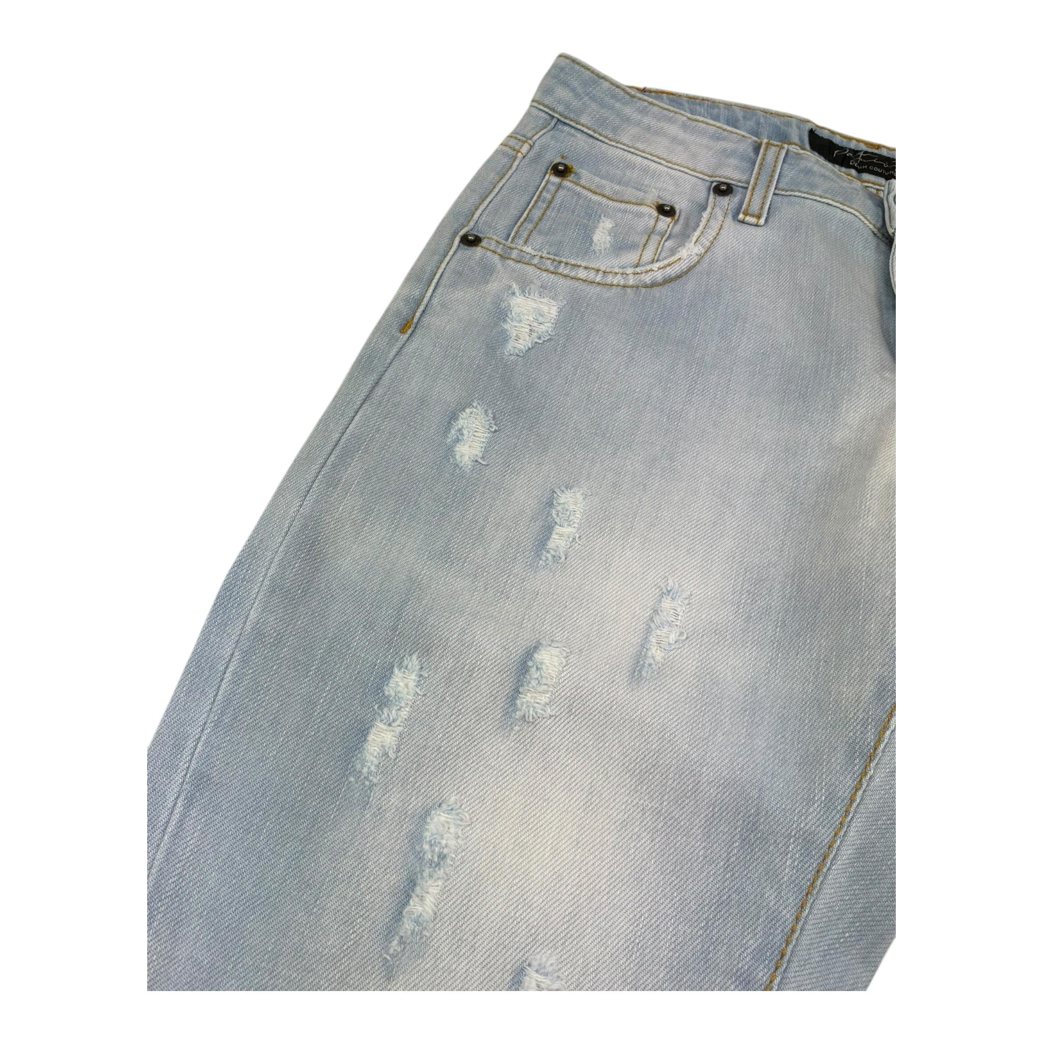 Patriot Jeans Tinta Unita con Strappi per Bambino PJ5S2SPBK39 AZZURRO PATRIOT 