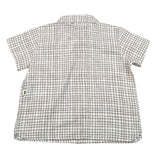 Petit Indi Camicia Tinta Unita con Fantasia A Quadri per Bambino SS25BK7427X BIANCO PETIT INDI 
