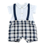 Lalalu' Pagliaccetto Mezza Manica Bicolore per Neonato PAL006PX BIANCO/BLU LALALU' 