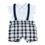 Lalalu' Pagliaccetto Mezza Manica Bicolore per Neonato PAL006PX BIANCO/BLU LALALU' 