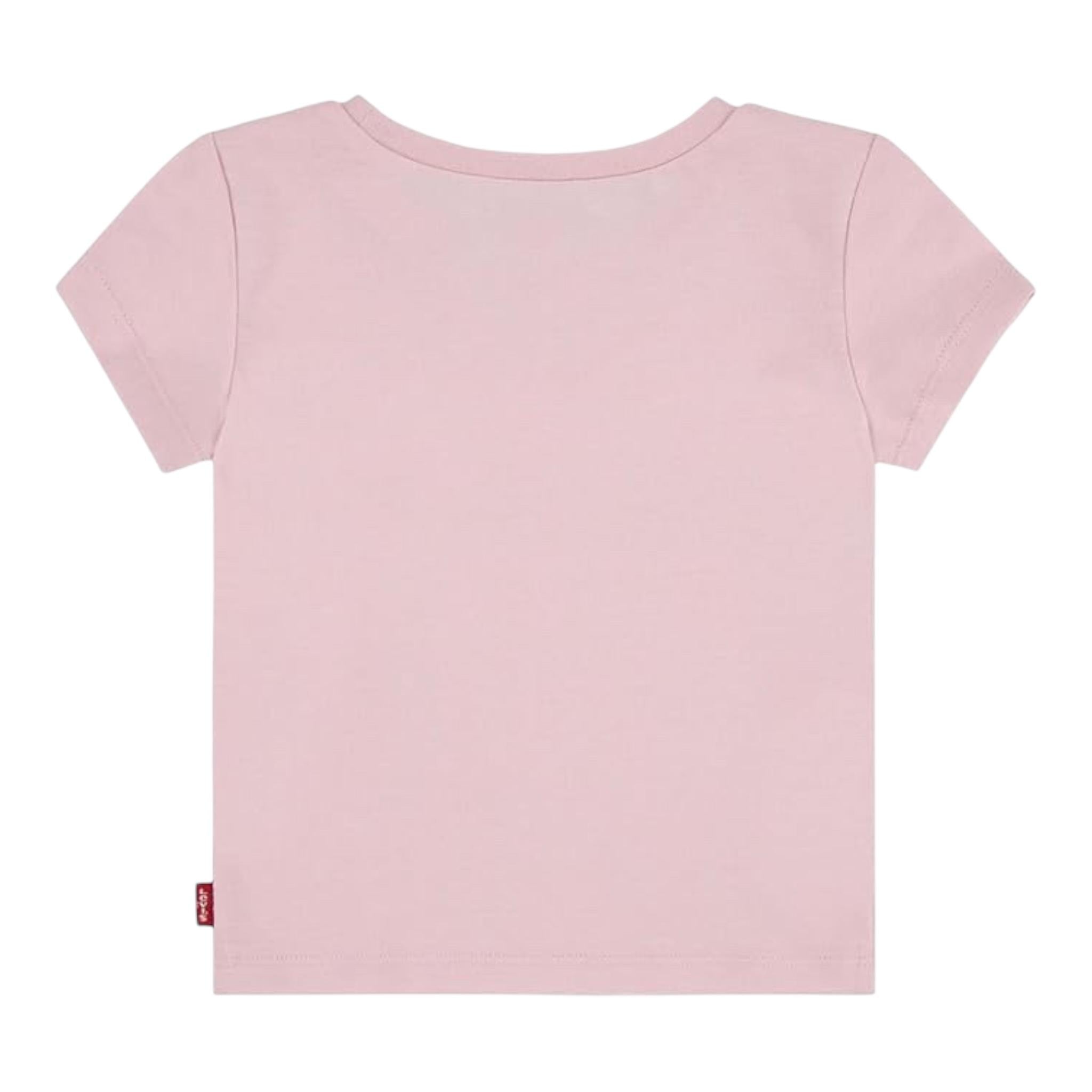LEVI'S t-shirt tinta unita girocollo con logo Rosa per Bambina 3EK825 ROSA LEVI'S 