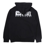 Diesel Felpa Tinta Unita con Zip E Cappuccio per Bambino J02039 NERO DIESEL 