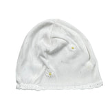 Le Coconne Cappello Tinta Unita con Ricami per Neonata LCN1411 BIANCO LE COCONNE 