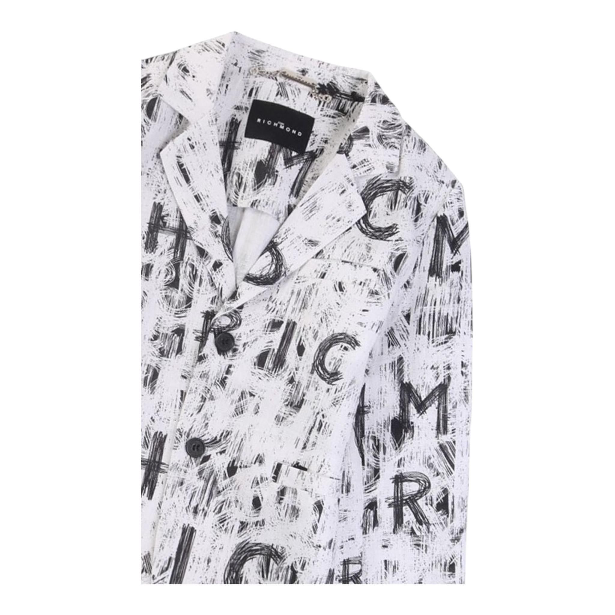 John Richmond Giacca Tinta Unita Logata per Bambino RBP24146GCHB BIANCO JOHN RICHMOND 