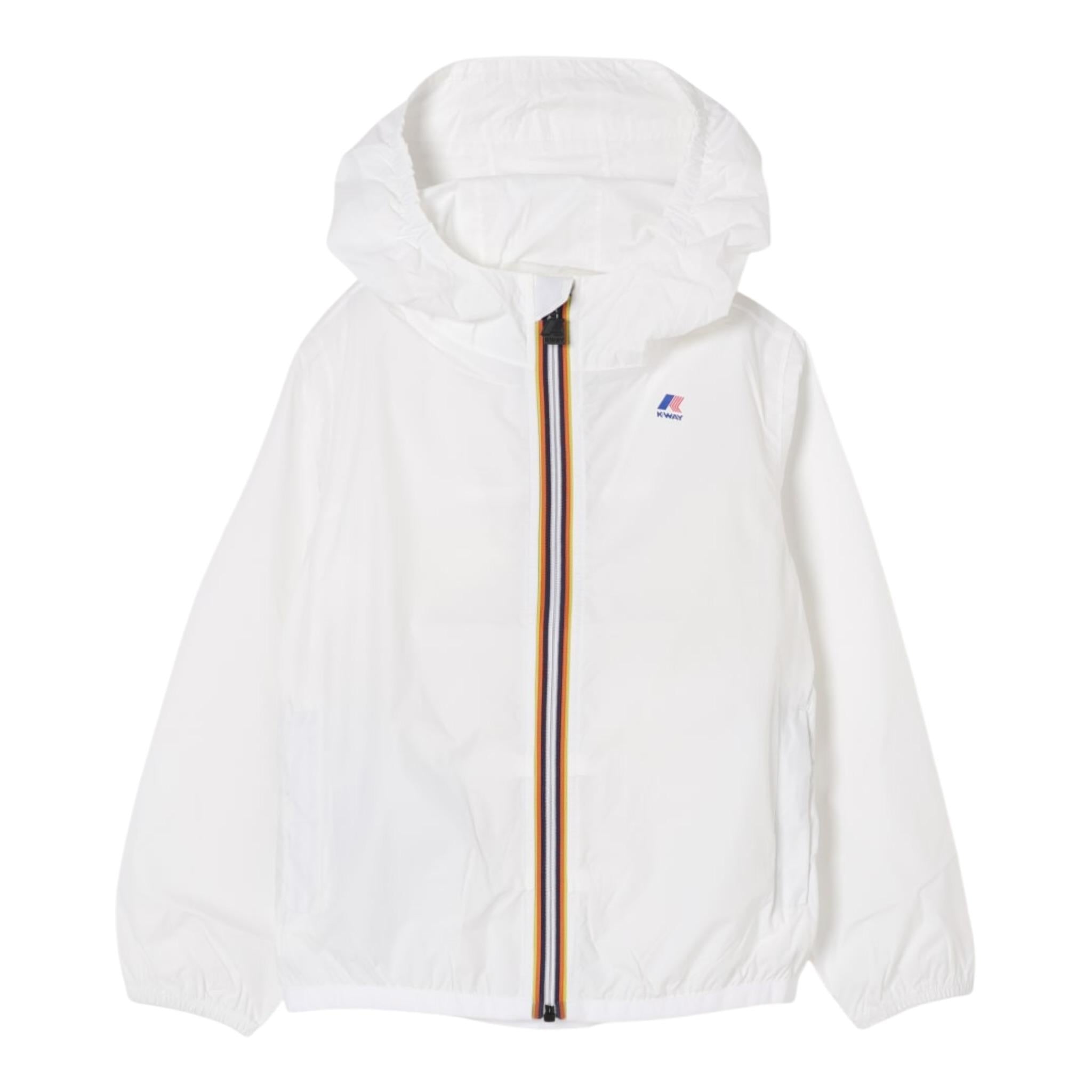 K-Way Giubbino Tinta Unita con Cappuccio per Bambina K61336WXXXX BIANCO K-WAY 