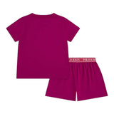 Ralph Lauren Completo 2 Pezzi T-Shirt-Shorts per Bambina 4P0281 FUXIA RALPH LAUREN 