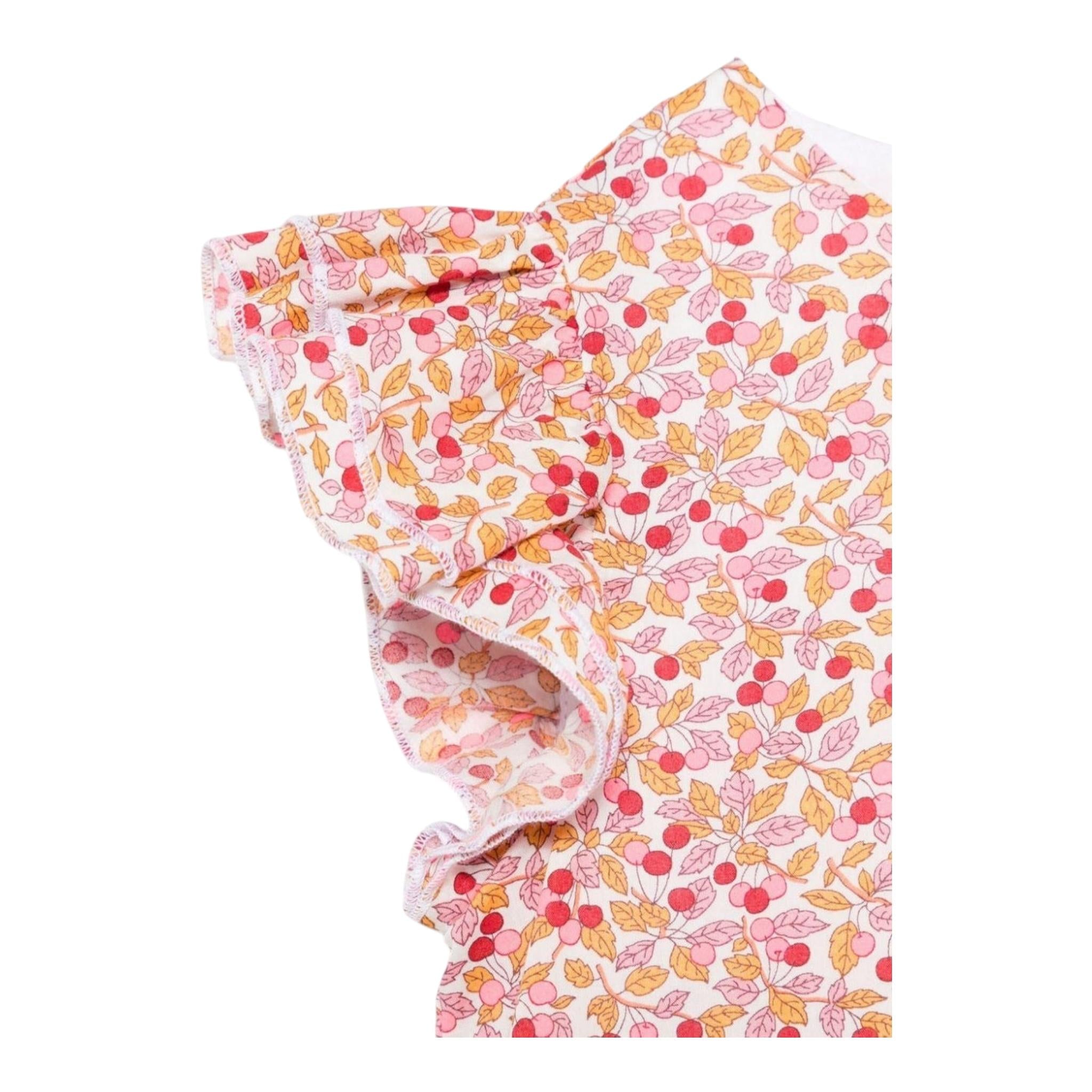 Il Gufo Abito Tinta Unita con Fantasia Fiori per Bambina P25VM791C4139 BIANCO IL GUFO 