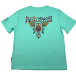 Just Cavalli T-Shirt Girocollo Tinta Unita con Stampa per Bambino JBP26086CJ VRDE ACQUA JUST CAVALLI 