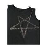 John Richmond Canotta Girocollo Tinta Unita con Borchie per Bambina RGP26099CN NERO JOHN RICHMOND 