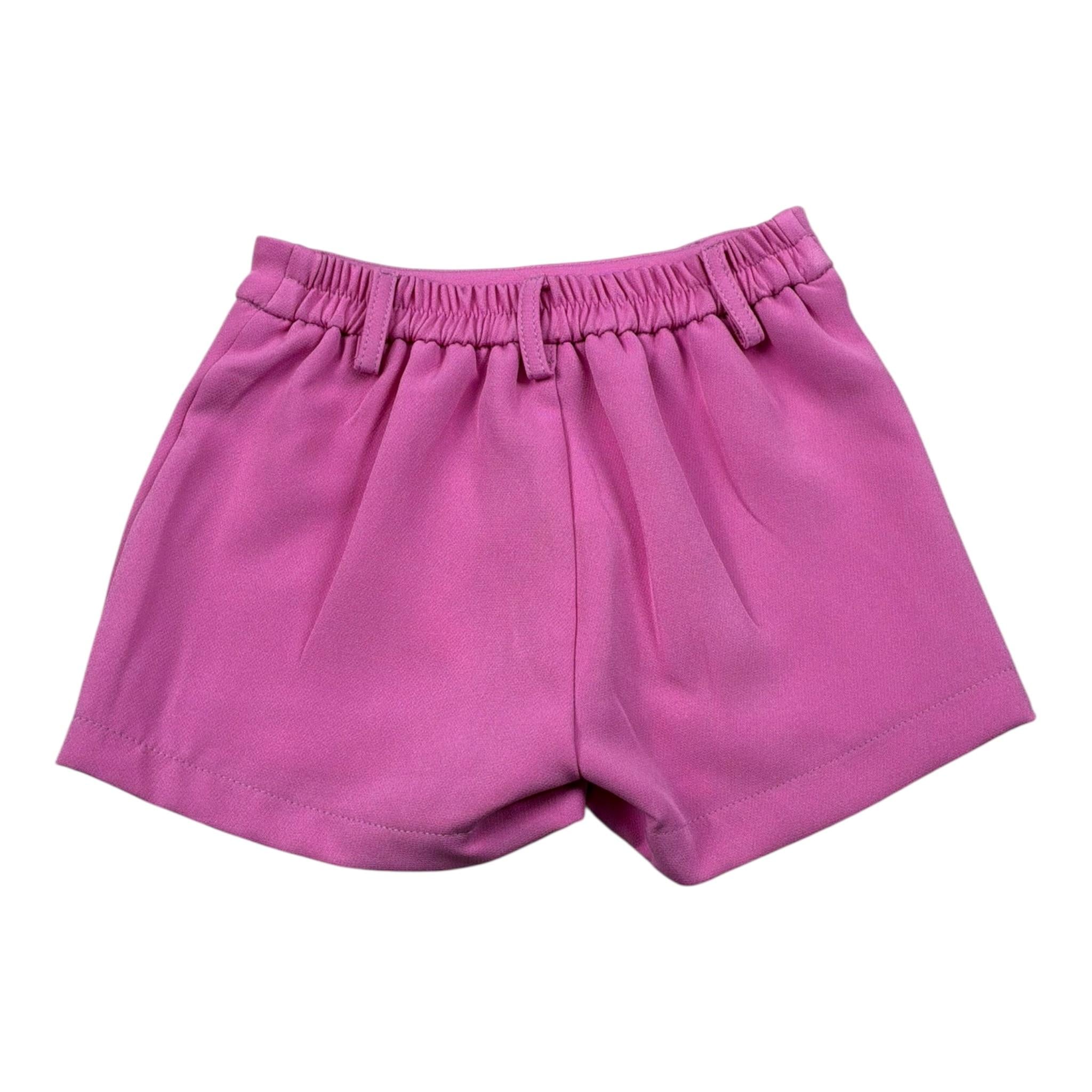 M+E' Short tinta unita con Elastico In Vita Rosa per Neonata UE1743 ROSA M+E' 