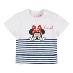 Saint Barth T-Shirt Girocollo Tinta Unita con Stampa Minnie per Neonata ELLYMN BIANCO SAINT BARTH 