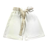 Bamboom+Babies Pantalone Modello A Palazzo Tinta Unita Con Cintura Bianco Per Neonata