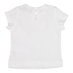 Monnalisa T-Shirt Girocollo Tinta Unita Stampa  per Neonata 39E601 BIANCO MONNALISA 