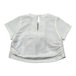 M+E' T-Shirt Girocollo Tinta Unita con Stampa per Neonata UE1858N BIANCO M+E' 