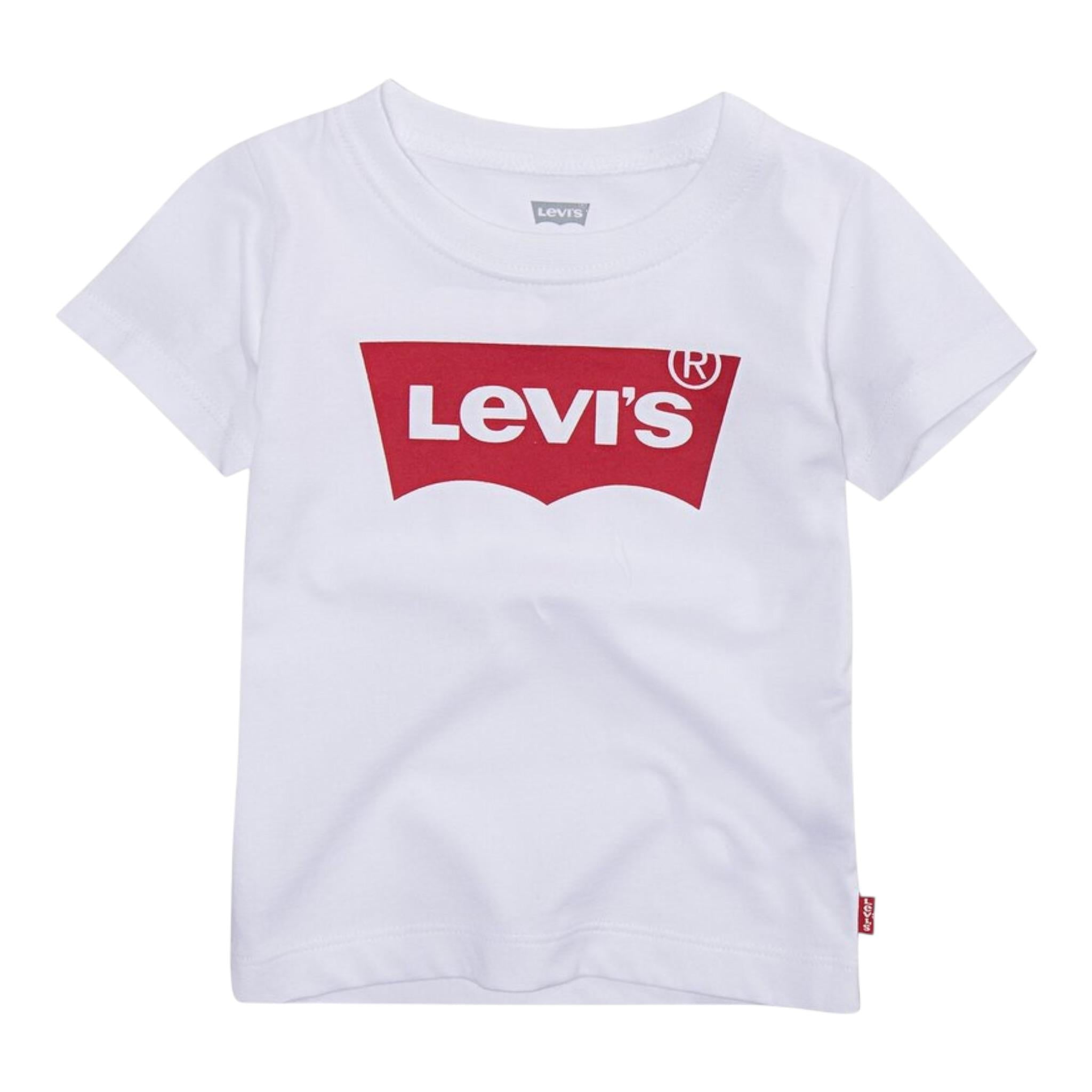 Levi'S T-Shirt Girocollo Tinta Unita con Stampa per Bambino 8E8157X BIANCO LEVI'S 