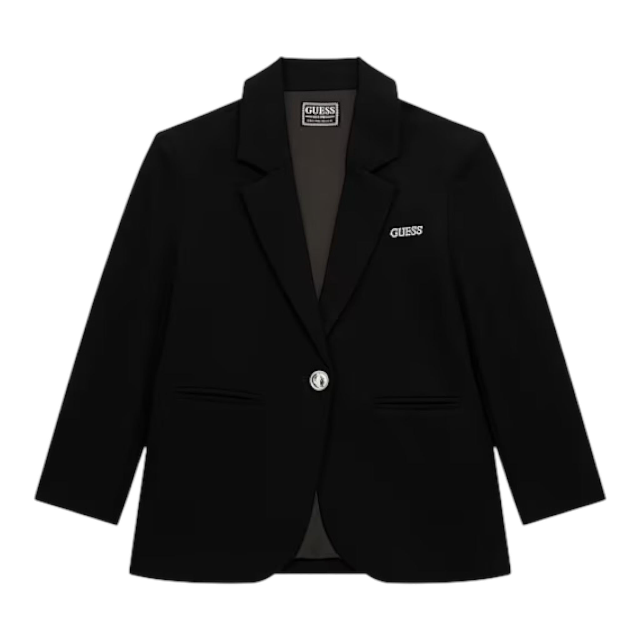 GUESS giacca tinta unita con logo brillantinato Nero per Bambina J4YN00KAUH0 NERO GUESS 