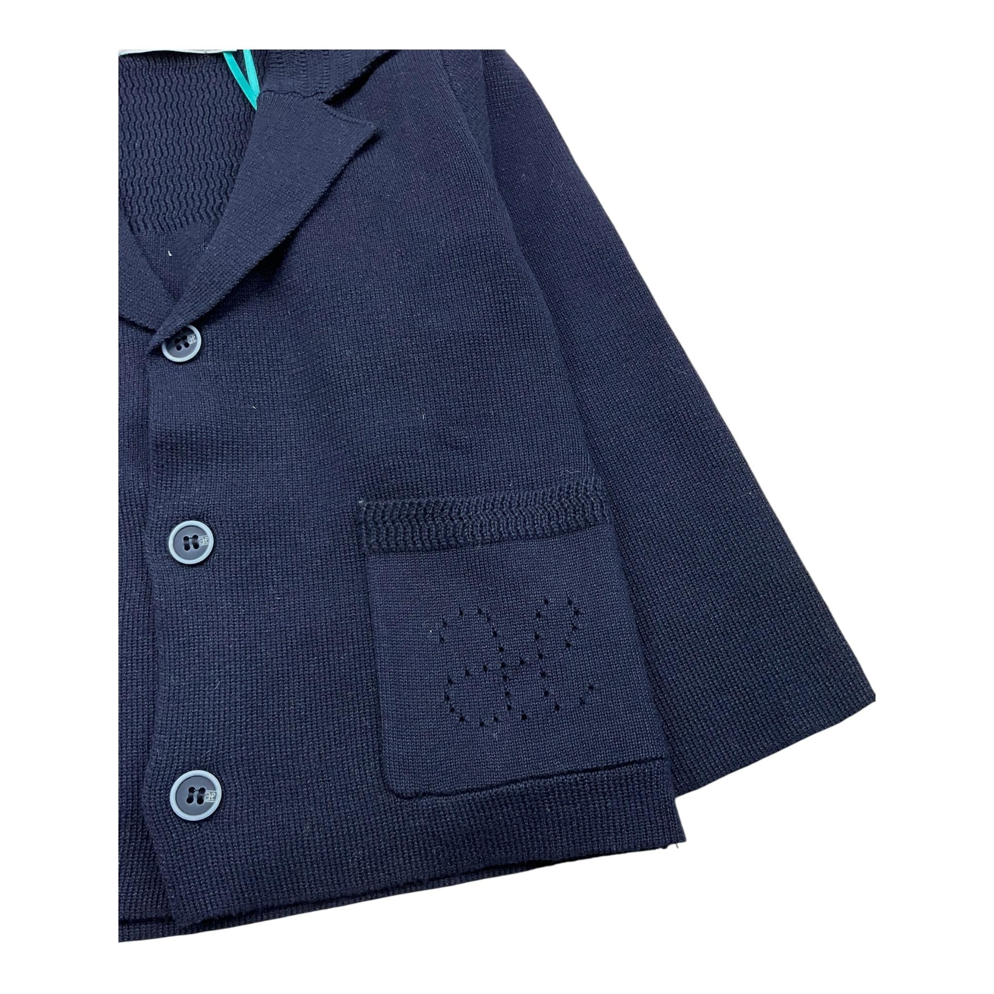 ABEL & LULA giacca tinta unita in maglia Blu per Bambina 5360 BLU ABEL & LULA 