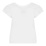 Guess T-Shirt Girocollo Tinta Unita con Stampa per Bambina K5GI01K6YW4X BIANCO GUESS 